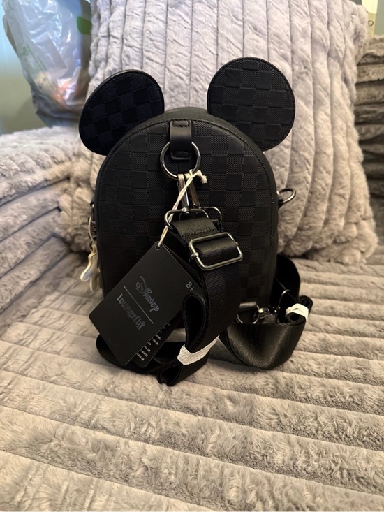 black disney loungefly mini backpack Mickey Mouse Checkered Texture : Arts, Crafts & Sewing Bag has adjustable shoulder straps and gunmetal Loungefly Disney Mickey Mouse Terrycloth